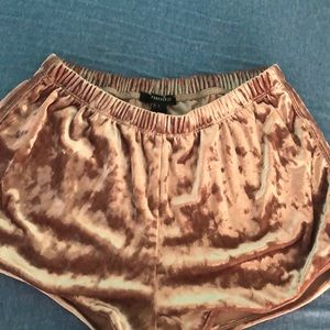 velvet bed shorts